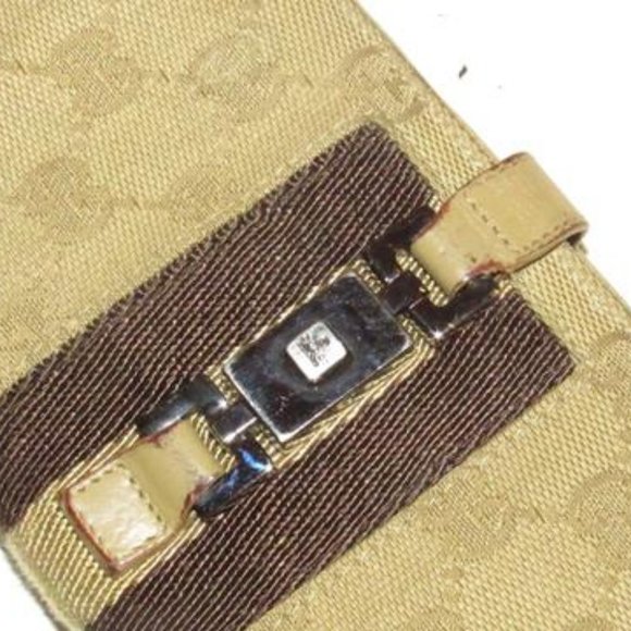 Gucci Camel G Print Canvas Stripe Chrome - Picture 4 of 12